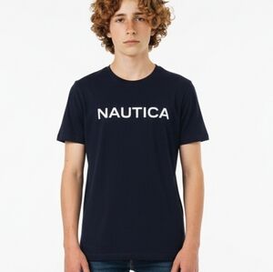 Nautica Men's Navy Blue T-Shirt